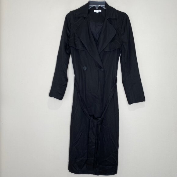 Vetta Capsule The Trench Black Coat Convertible Sleeveless Sz XS - Picture 4 of 15
